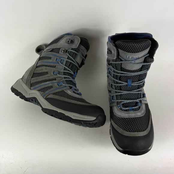 L.L Bean Wildcat Boots Men's 7 Gray Black Lace-Up High Top Classic Outdoor - Picture 1 of 9